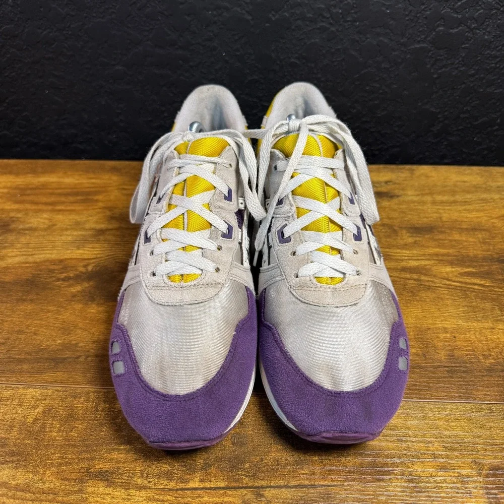 Asics Gel-Lyte III H305N Purple Grey Yellow Suede Sneakers Mens 10.5 US 43.5 EU